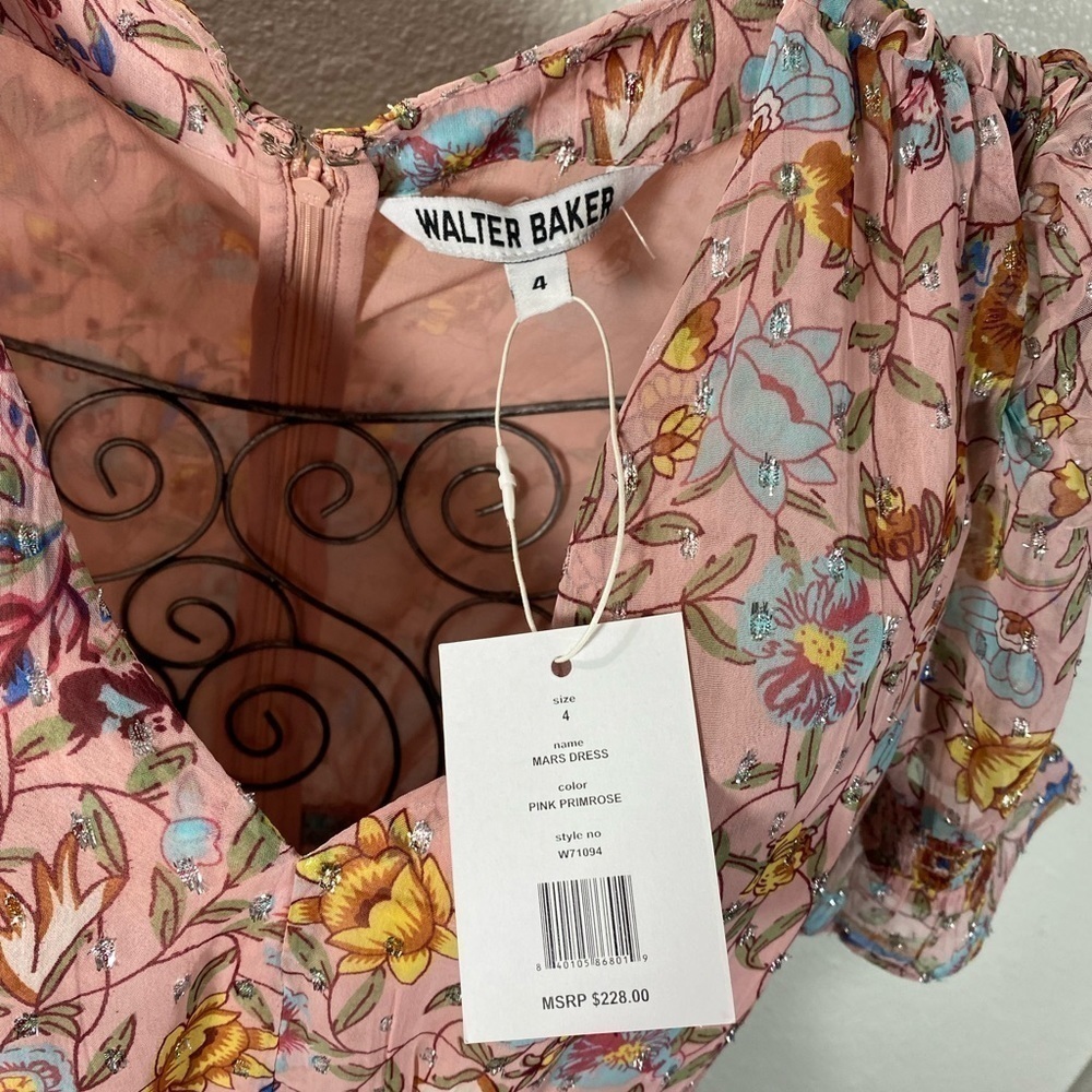 NWT Walter Baker Mars dress in pink primrose size 4 - Picture 10 of 16